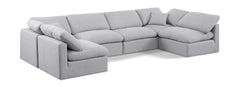 Indulge - Linen 6 Piece Modular U-Shaped Sectional