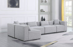 Cube - Linen 5 Piece Modular Sectional
