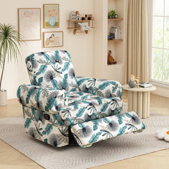 Manual Swivel Recliner Rocker Chair With Adjustable Backrest