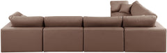 Comfy - 6 Piece Faux Leather Modular Corner Sectional