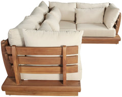 Mirella - 4 Piece Water Resistant Fabric Outdoor Patio Modular Sectional