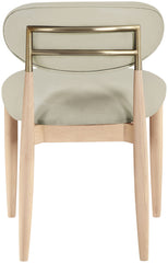 Riccio - Faux Leather Dining Side Chair (Set of 2) - Natural Frame