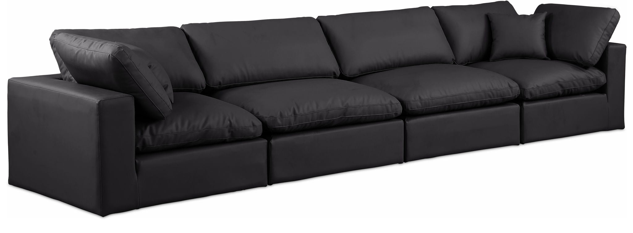 Comfy - Faux Leather Modular Sofa 4 Seats