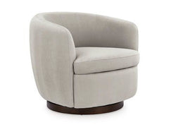 Annbury - Swivel Accent Chair - Light Beige