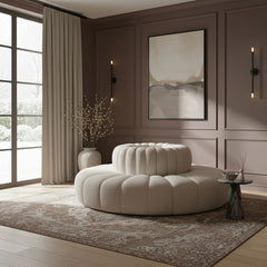 Arc - Boucle Fabric 8 Piece Round Modular Sofa