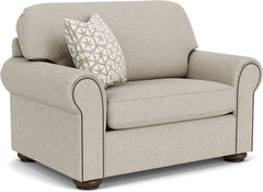 Preston - Fabric Chair And a Half With Nailhead Trim