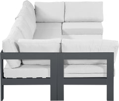Nizuc - Outdoor Patio 6 Piece Modular Sectional With Gray Frame