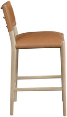Andie - Vegan Leather Upholstered Counter Stool - Natural Base
