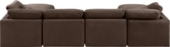 Indulge - Velvet 6 Piece Modular Double Chaise Sectional