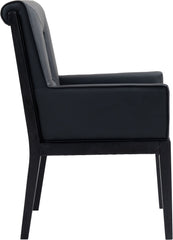 Gwendolyn - Faux Leather Dining Arm Chair With Black Frame