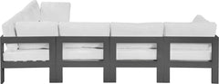 Nizuc - Outdoor Patio 6 Piece Modular Sectional With Gray Frame