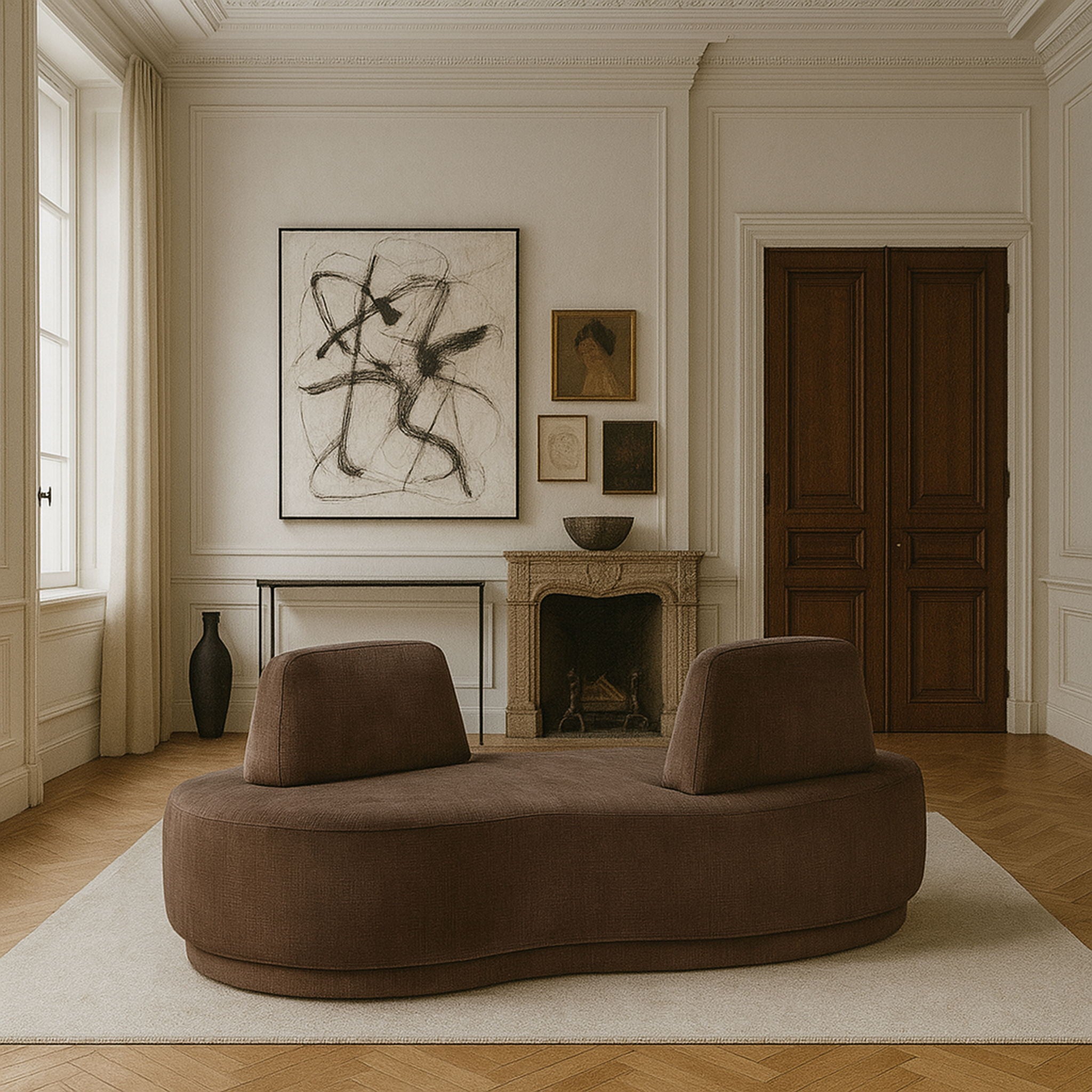 Argyle - Chenille Fabric Chaise / Loveseat