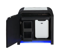 Beckett - Nightstand With LED, Cooler And Speaker - Black / White