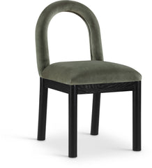Conrad - Velvet Dining Chair With Black Legs