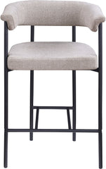 Malin - Linen Counter Stool (Set of 2) - Taupe