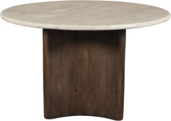 Pietra - Travertine And Mango Wood Dining Table
