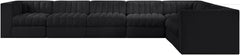 Rummi - Velvet Performance Fabric Upholstered 7 Piece Modular Sectional (With 3 Corner Chairs)