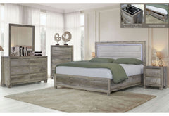 Callie - 5 Piece Full Bedroom Set (Bed, Dresser & Mirror, Nightstand, Chest) - Brown
