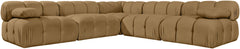 Orin - Velvet Fabric 5 Piece Modular Sectional