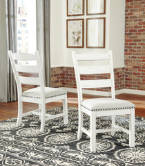 Valebeck - Dining UPH Side Chair (Set of 2) - Beige / White