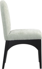 Waldorf - Chenille Dining Side Chair With Black Legs