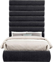 Adam - Chenille Fabric Bed With 89" Headboard