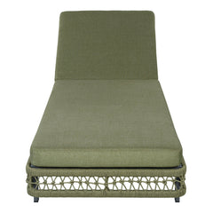Outdoor Chaise Lounge With Wheels, 5 Position Adjustable Backrest
