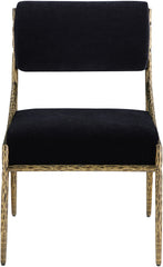 Bastille - Upholstered Dining Side Chair (Set of 2) - Brass Frame