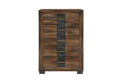 Optimus - 4 Piece Bedroom Set (Queen Bed, Dresser, Mirror And Nightstand) - Black / Brown