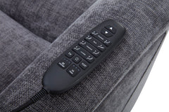 Luma - Petite Power Lift Recliner With Power Headrest, Lumbar, Heat & Massage - Dark Gray