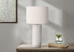 Table Lamp, Lighting, Resin, Transitional - Cream