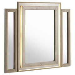 Lorient - LED Dresser Mirror - Ivory And Camel