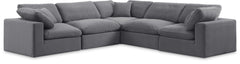 Comfy - 5 Piece Velvet Modular Corner Sectional