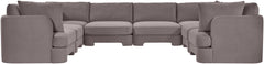 Hammond - Velvet Performance Fabric Upholstered 8 Piece U-Shaped Sectional