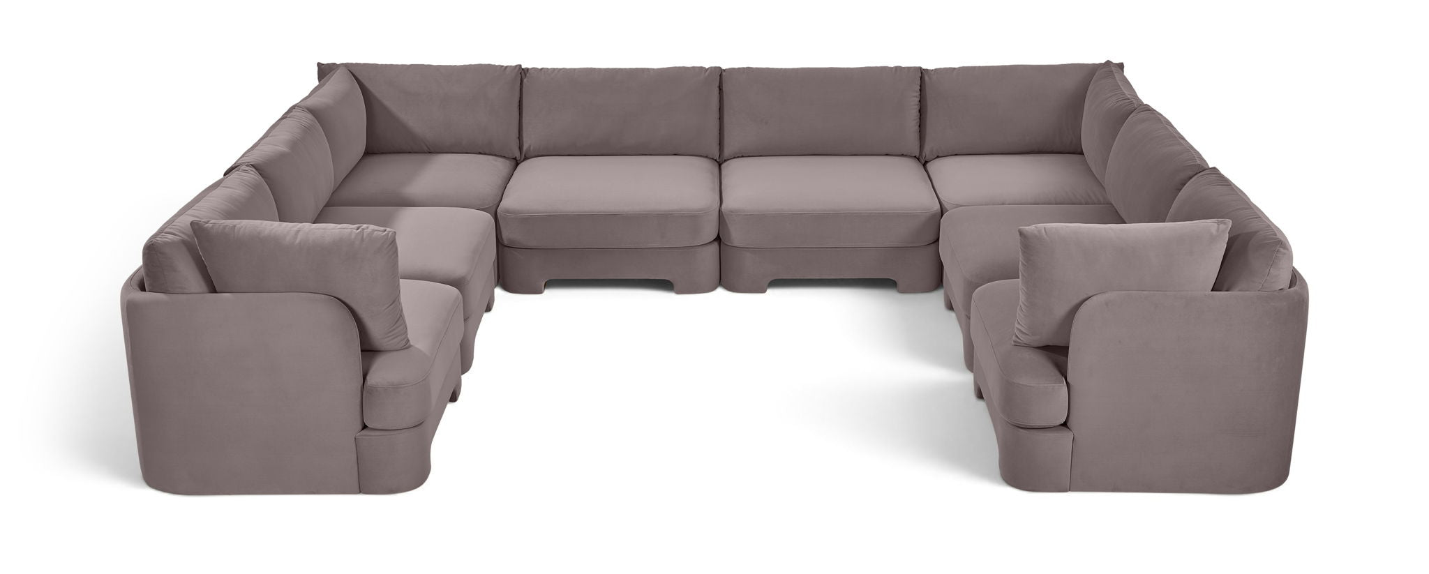 Hammond - Velvet Performance Fabric Upholstered 8 Piece U-Shaped Sectional