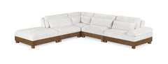 Turin - Chenille Fabric Upholstered Modular Sectional - Cream