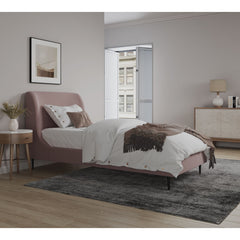 Heather - Upholstered Bed With Curved Headboard