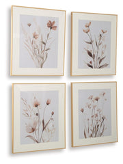 Chettings - Beige / Gray / Blush - Wall Art Set (Set of 4)