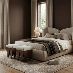 Altair - Fabric Bench - Dark Brown Base