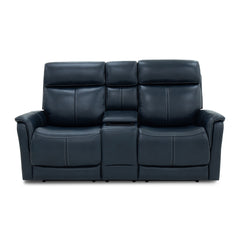 View - Power Reclining Loveseat With Console, Power Headrest & Lumbar