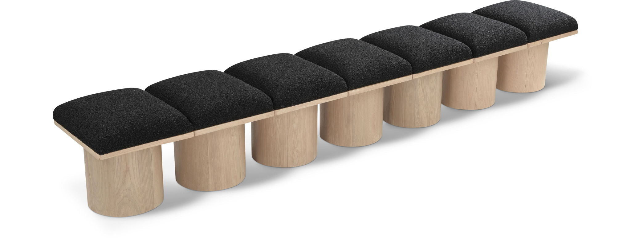 Pavilion - 7 Piece Modular Bench With Natural Base