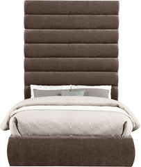Adam - Chenille Fabric Bed With 89" Headboard