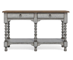 Plymouth - Sofa Table With Drawers - Gray
