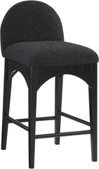 Waldorf - Boucle Stool With Black Legs