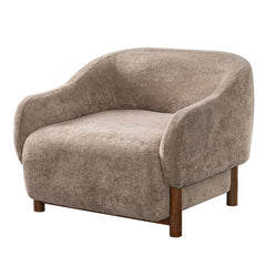 Modern Accent Chair With Recessed Arms And Tight Back