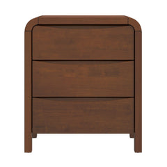 Lionel - Mid-Century Modern Nightstand 3 Drawer Bed Side Table - Brown