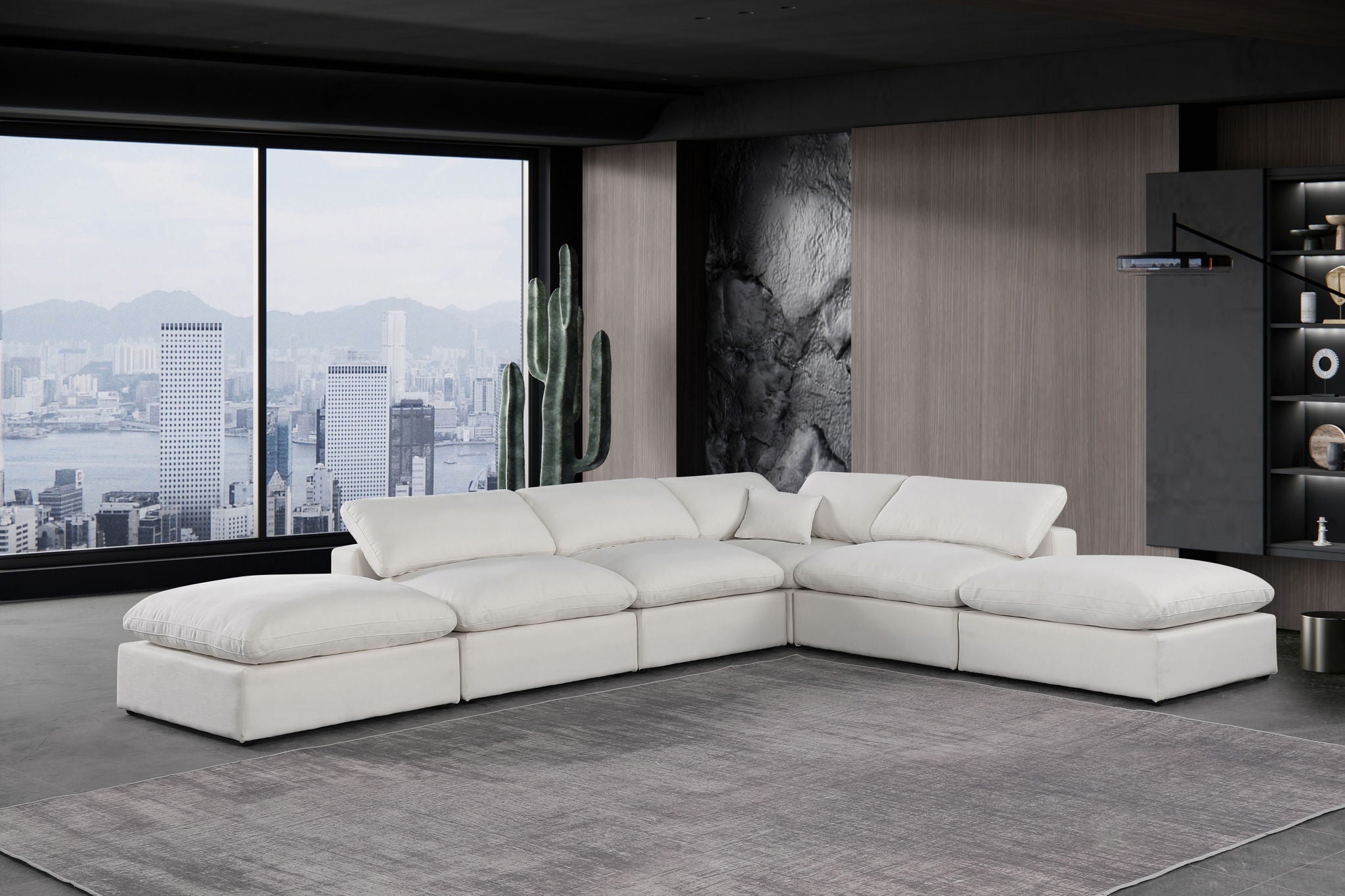 Comfy - 6 Piece Linen Modular Sectional
