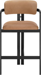 Aurum - Vegan Leather Upholstered Counter Stool With Graphite Black Base