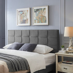 King / California King Sized Headboard - Charcoal Gray