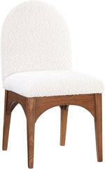 Waldorf - Boucle Dining Side Chair With Brown Legs